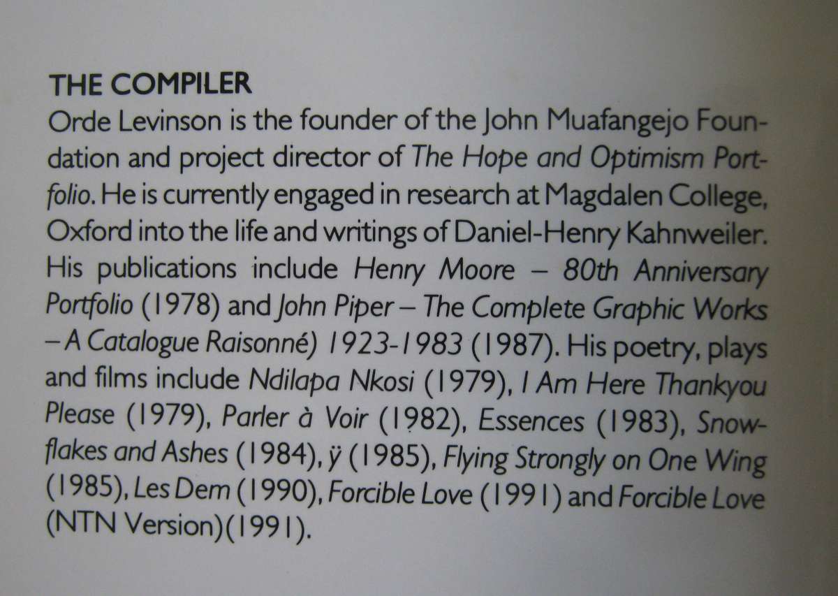 I Was Lonelyness The Complete Graphic Works of John Muafangejo   Author: Compiled and Edited by Orde