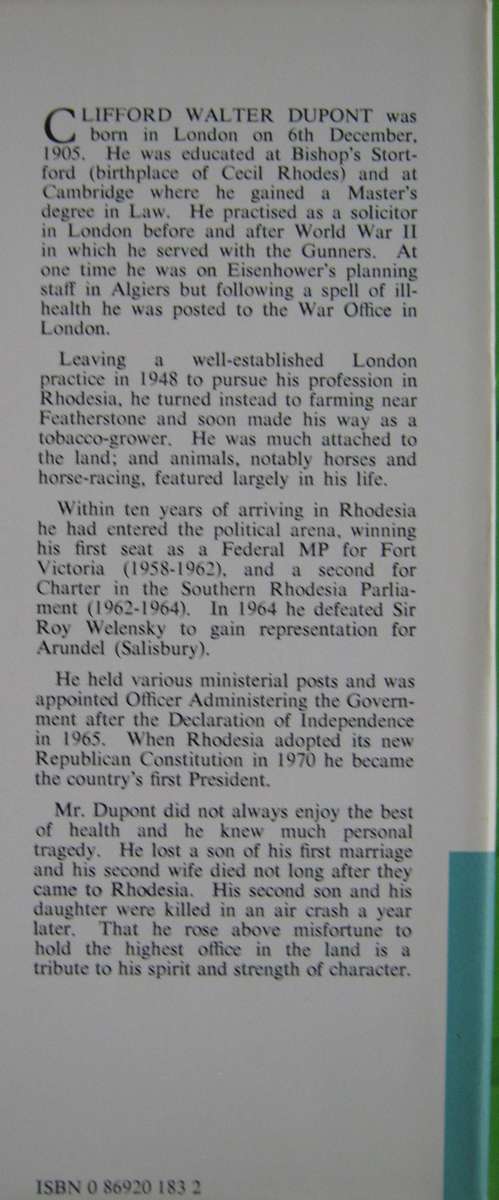 The Reluctant President The Memoirs of the Hon. Clifford Dupont, GCLM, ID
