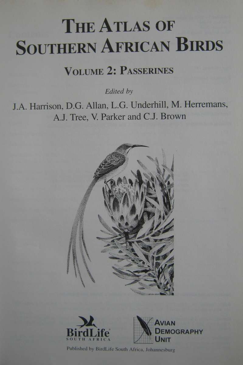 The Atlas of Southern African Birds - 2 Volume Set