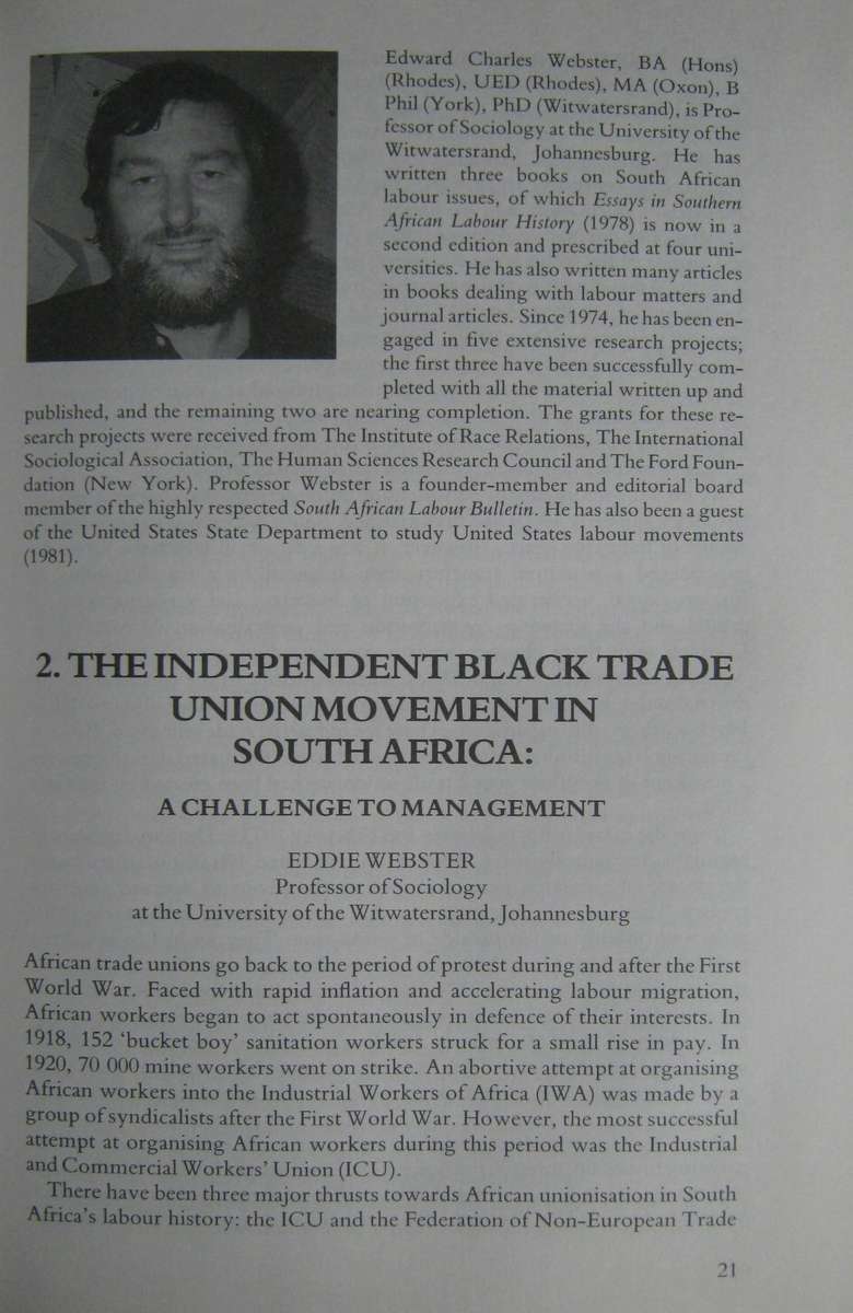 A Question of Survival. Conversations with Key South Africans Alan Fischer & Michel Albeldas