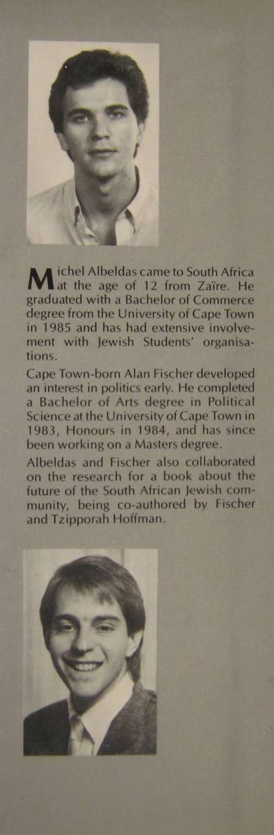 A Question of Survival. Conversations with Key South Africans Alan Fischer & Michel Albeldas