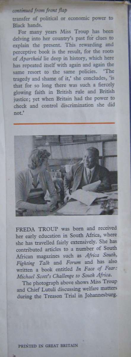 South Africa An Historical Introduction Freda Troup