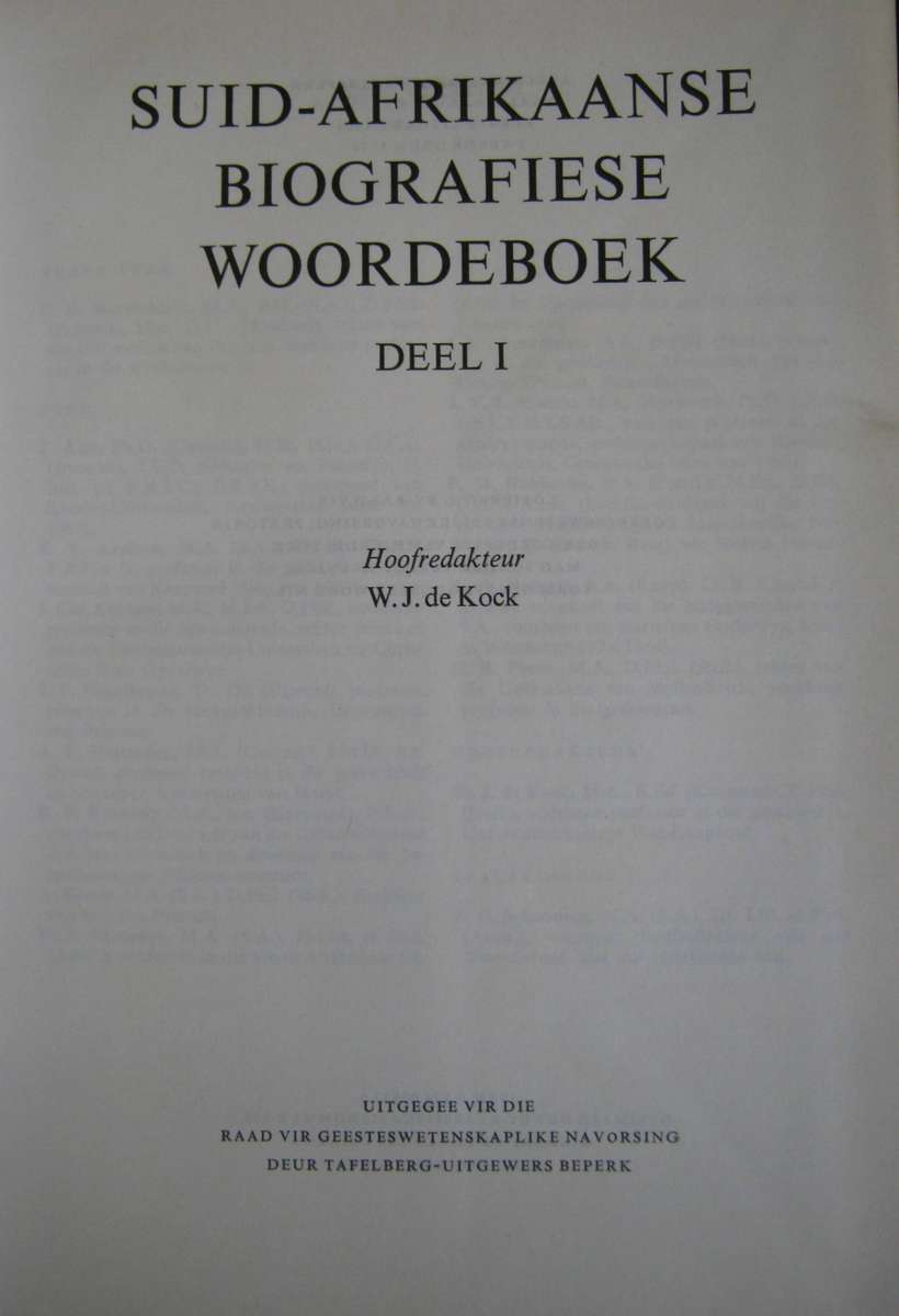 Suid-Afrikaanse Biografiese Woordeboek