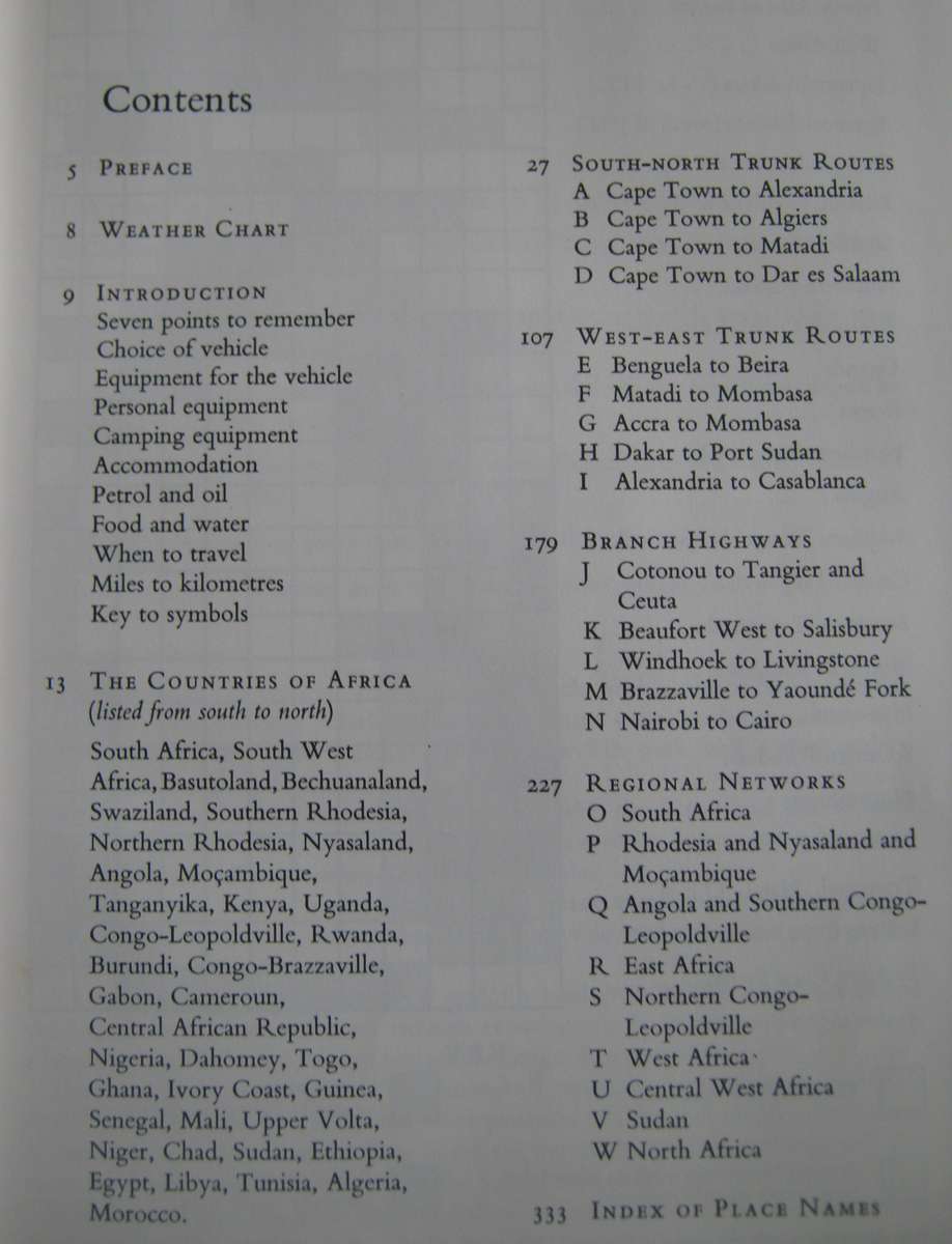 Trans-African Highways A Route Book of the Main Trunk Roads in Africa