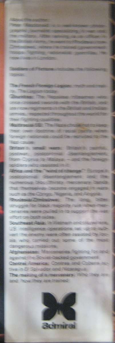 Soldiers of Fortune The Twentieth Century Mercenary   Author: Peter Macdonald    Publisher: Multime