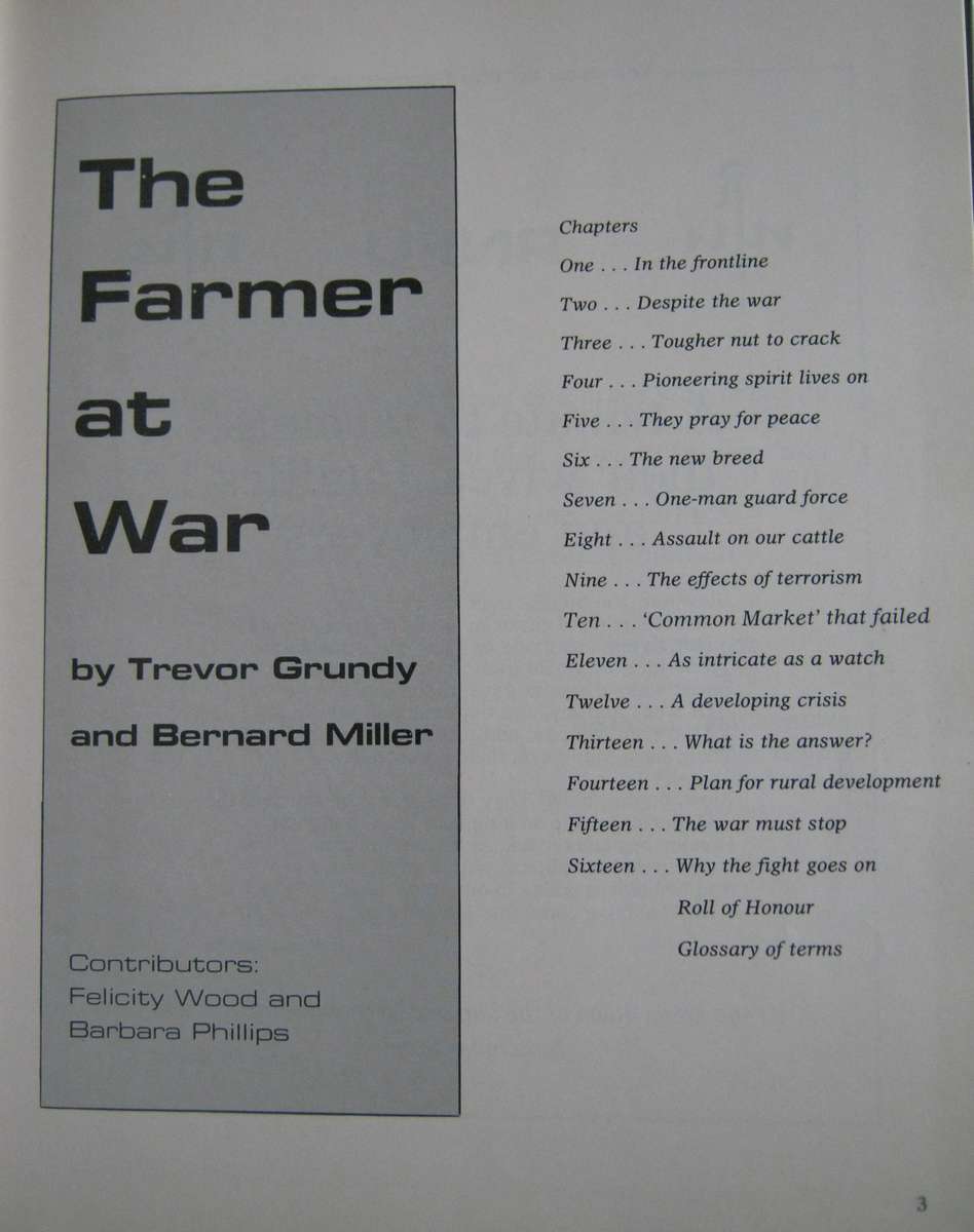 Farmer at War     Author: Trevor Grundy and Bernard Miller   Publisher: Modern Farming Publications,