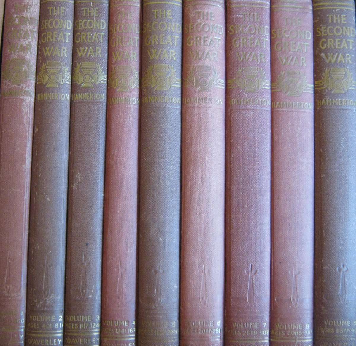The Second Great War: A Standard History  9 Volumes Sir John Hammerton.