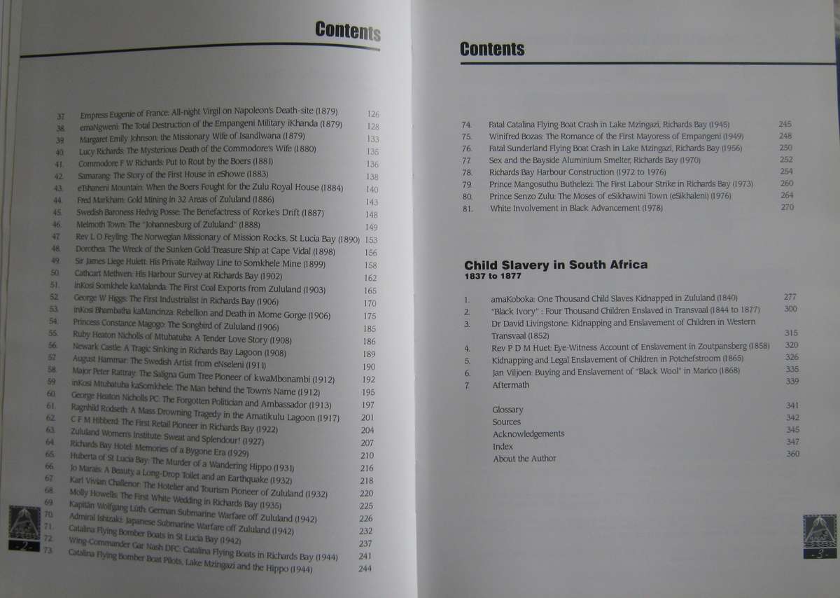 Zululand True Stories 1780 to 1978 and Child Slavery in South Africa 1837 to 1877