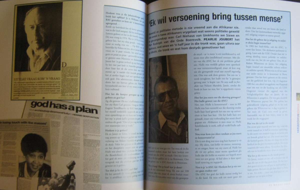 Oranje Blanje Blues n Nostalgiese Trip VryeWeekblad 88-94 Max Du Preez