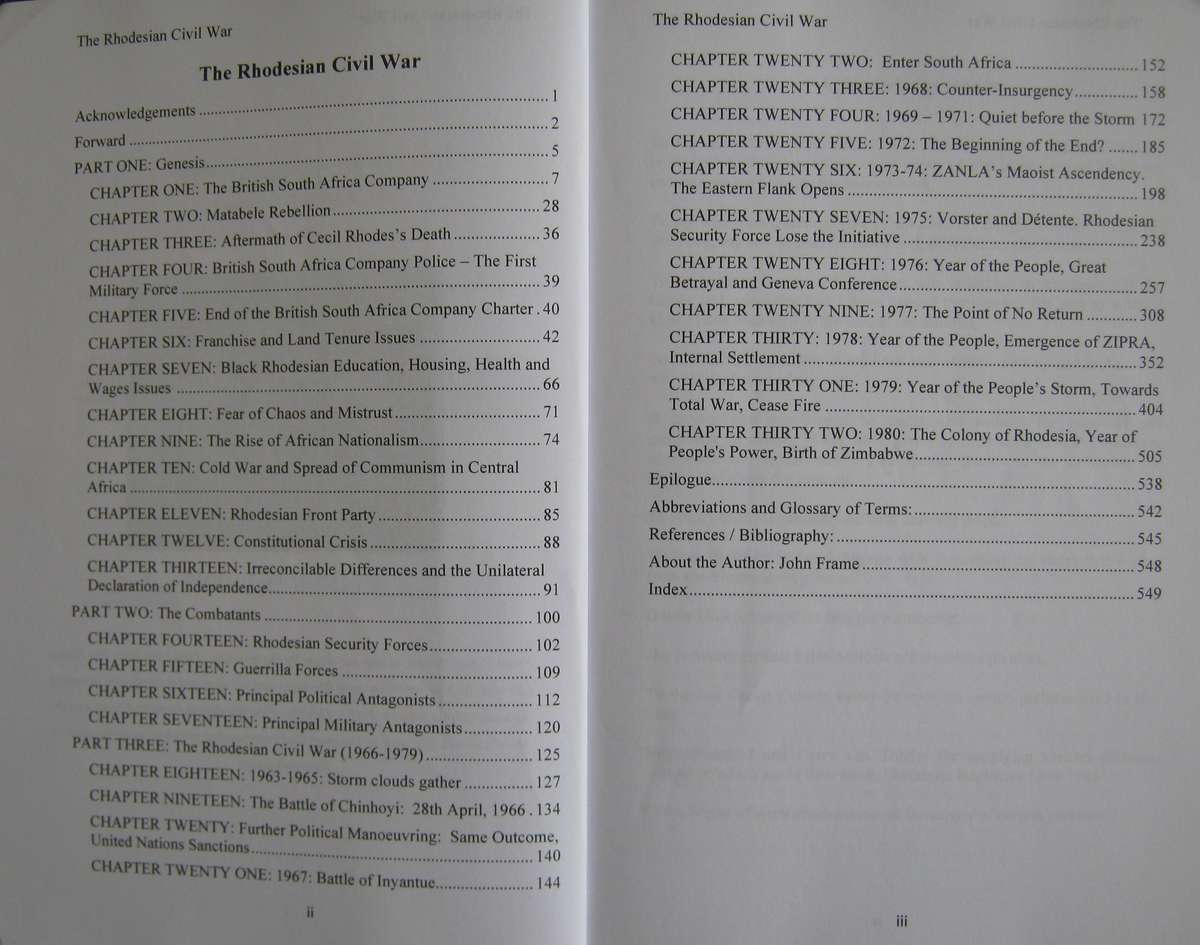 The Rhodesian Civil War 1966-1979 John Frame