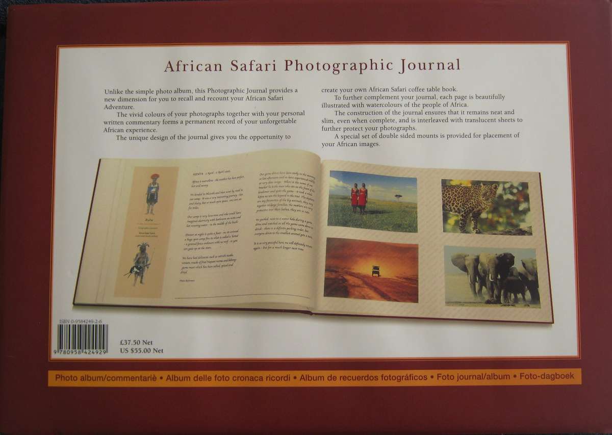 African Safari Photographic Journal - Millennium Edition in Slipcase Ron Anderson