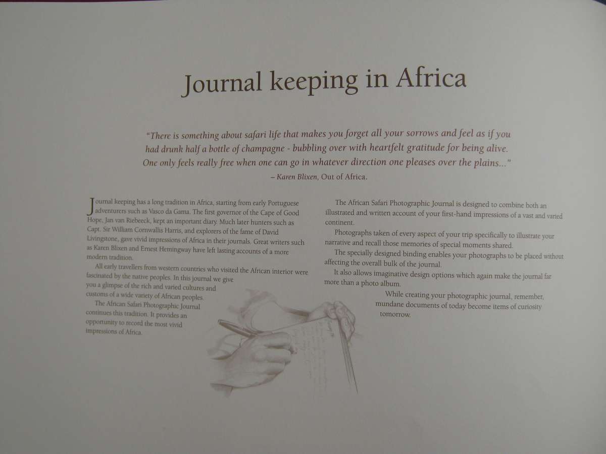 African Safari Photographic Journal - Millennium Edition in Slipcase Ron Anderson