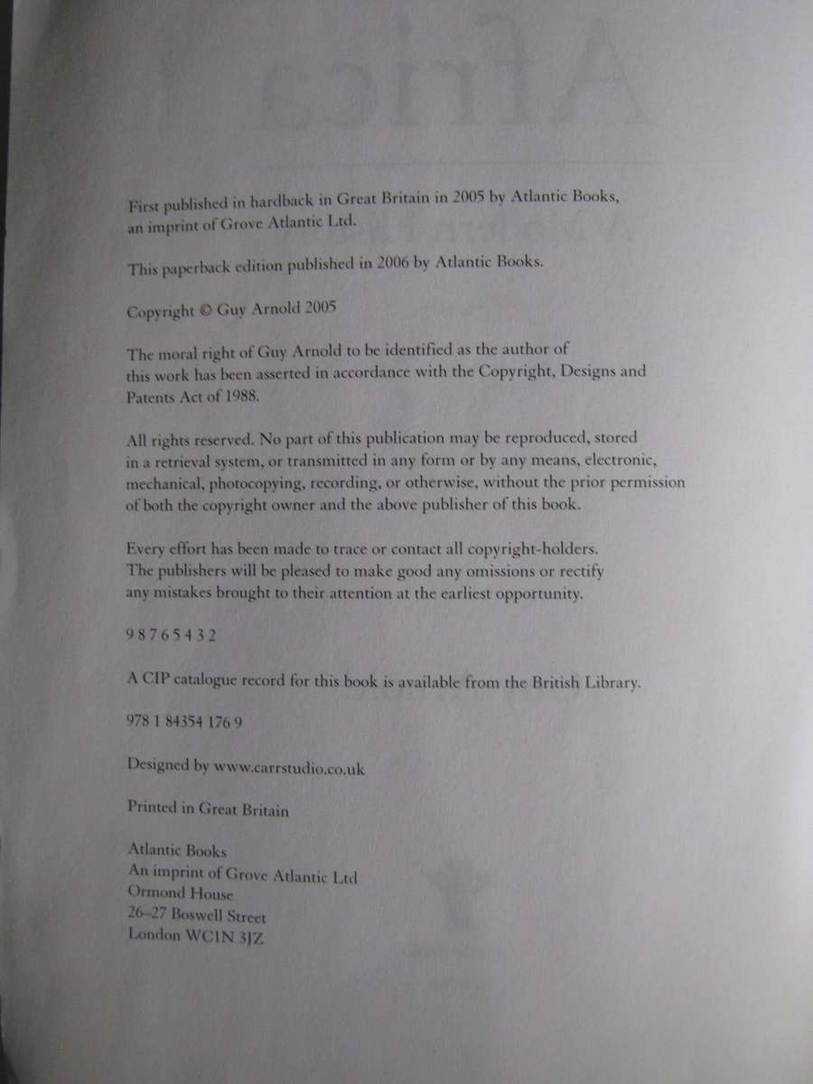 Africa A Modern History Guy Arnold