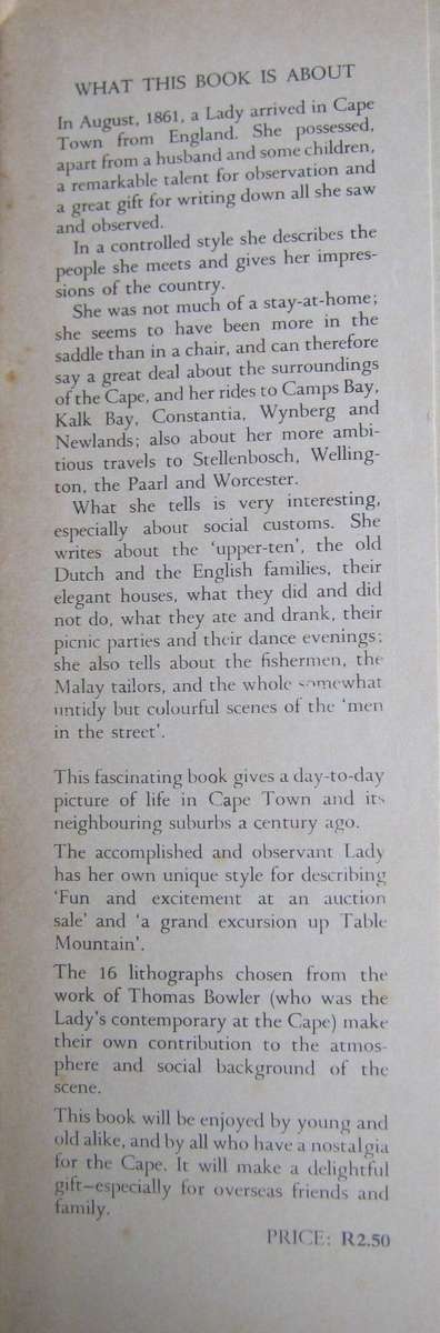 Life at the Cape a Hundred Years Ago by a Lady