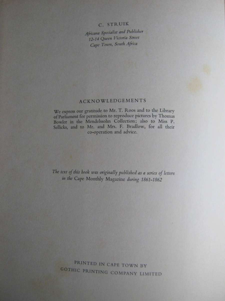 Life at the Cape a Hundred Years Ago by a Lady