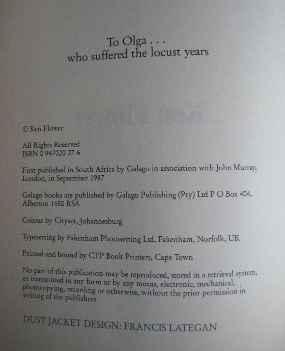 Serving Secretly Rhodesias CIO Chief On Record Ken Flower