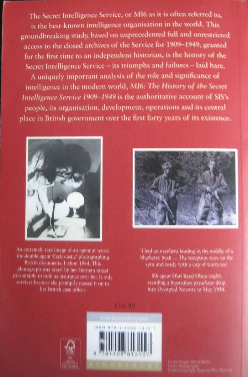 MI6 The History of the Secret Intelligence Service 1909-1949 Keith Jeffery