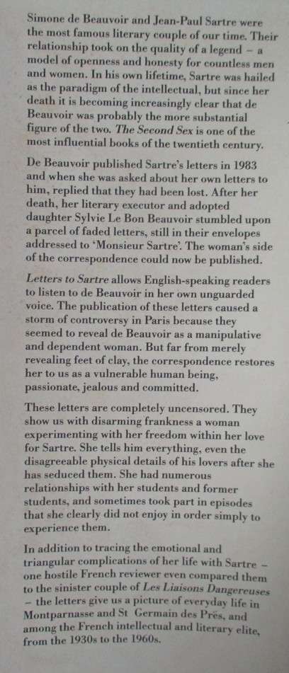 Letters to Sartre by Simone De Beauvoir