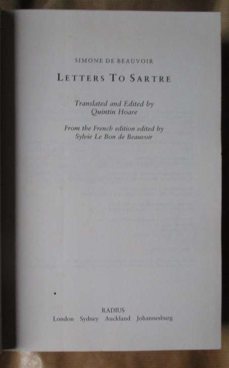 Letters to Sartre by Simone De Beauvoir