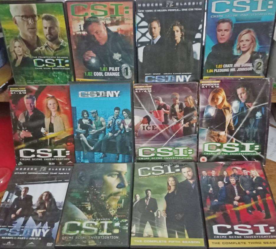 CSI dvd series  . please choose 3 or more seasons at R25 per season