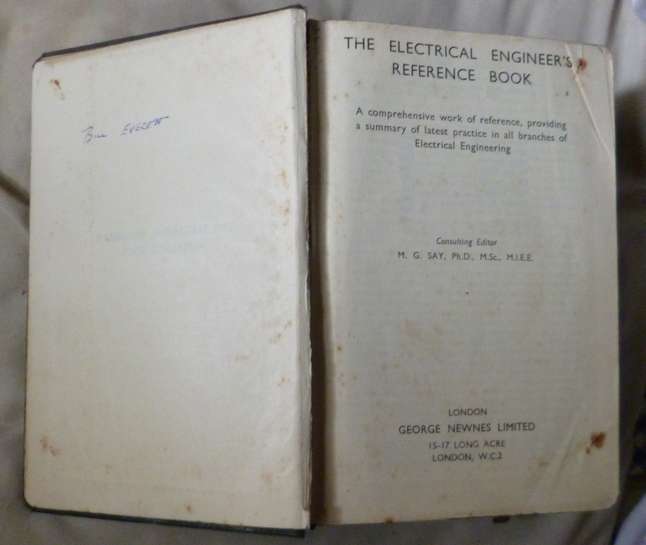 Electrical Engineers Reference Book 1954 by E Molloy