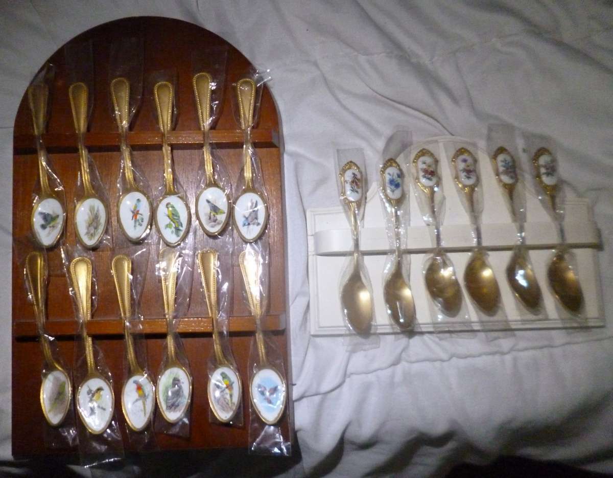 Bird and Flower Teaspoons x 18