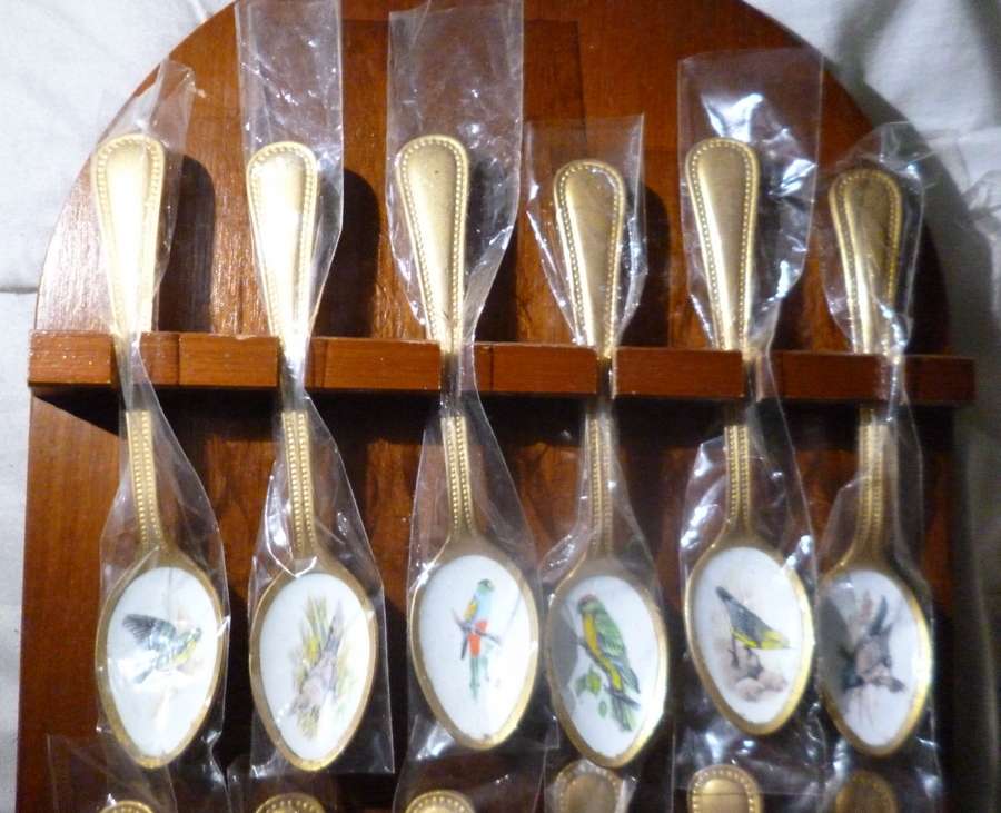 Bird and Flower Teaspoons x 18