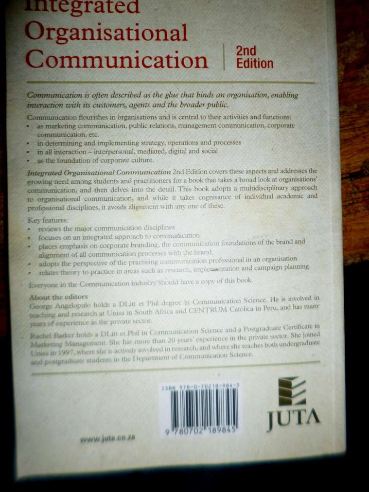 INTEGRATED ORGANISATIONAL COMMUNICATION