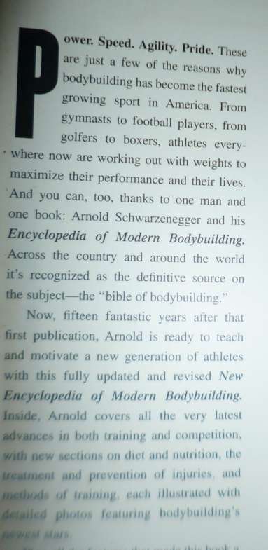 Arnold Schwarzenegger .  The New Encyclopedia of Modern Bodybuilding