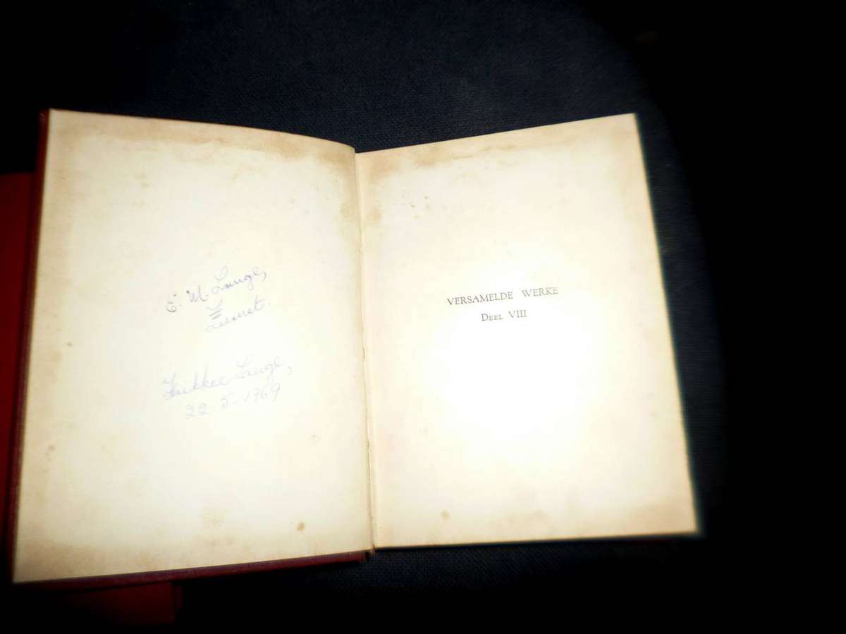 Versamelde Werke volumes 1 , 2 , 8