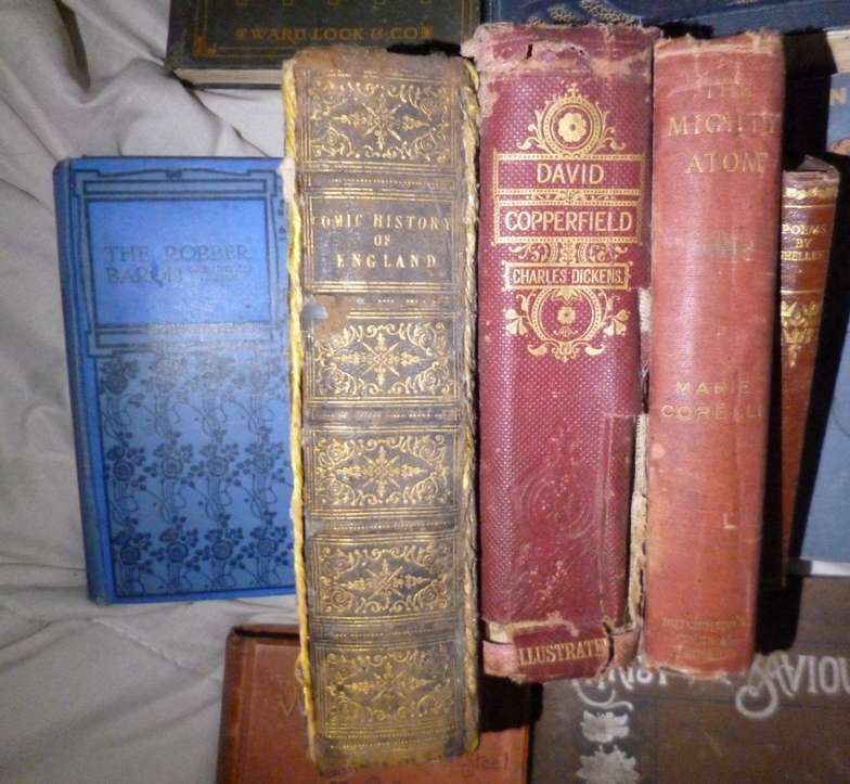 ANTIQUE BOOKS x 18