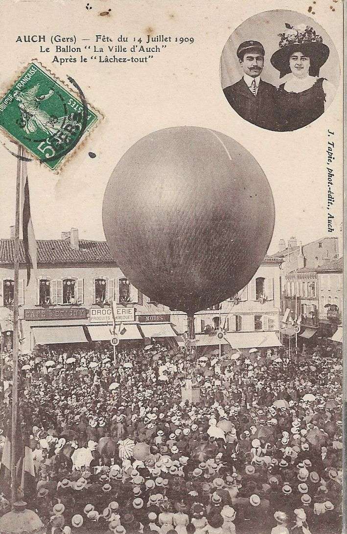 France postcard early flight.