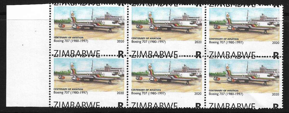 Zimbabwe variety perforation shift block of (x6)