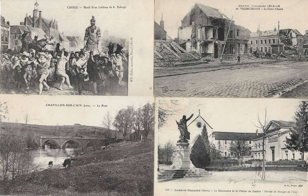 Old France Postcards (x4) fine used.