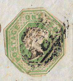 Great Britain 1s Embossed issue cover to Cape Town 1853 of note RADFORD PENNY POST.