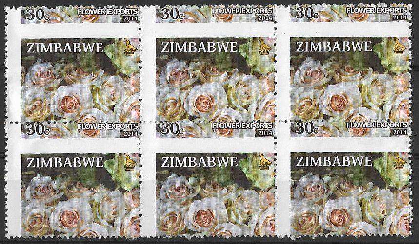 Zimbabwe variety perforation shift block of (x6)