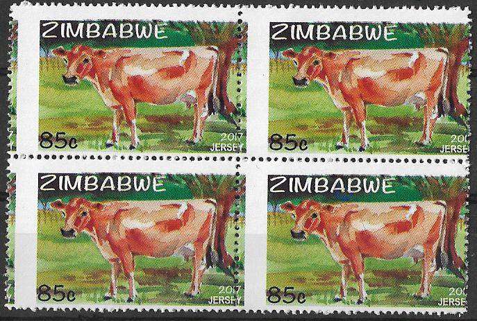 Zimbabwe variety perforation shift block of (x4)