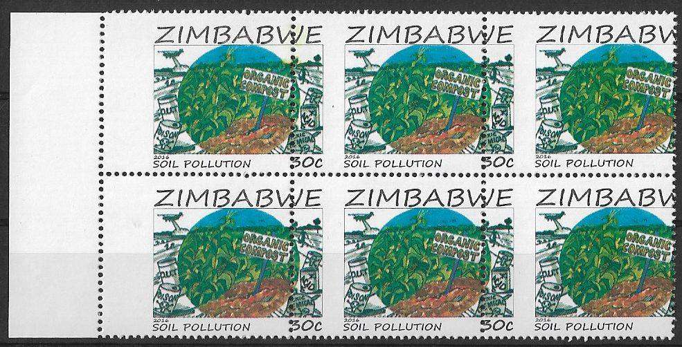 Zimbabwe variety perforation shift block of (x6)