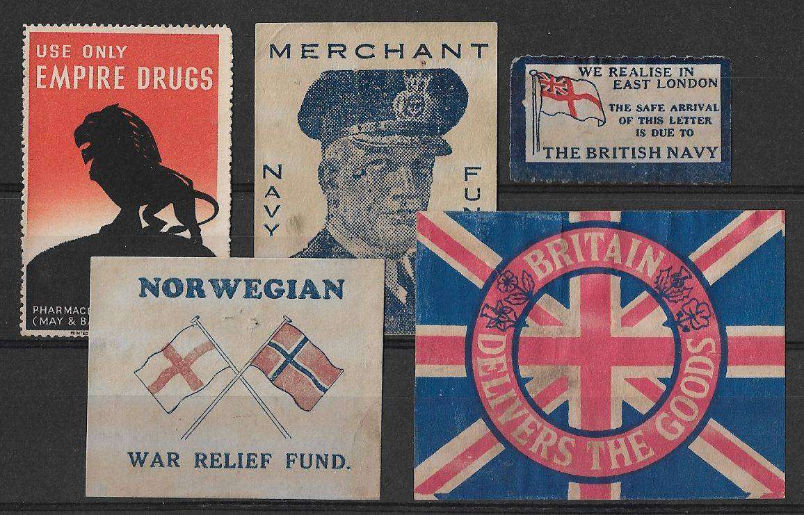 War Fund labels etc (x5) unusual.