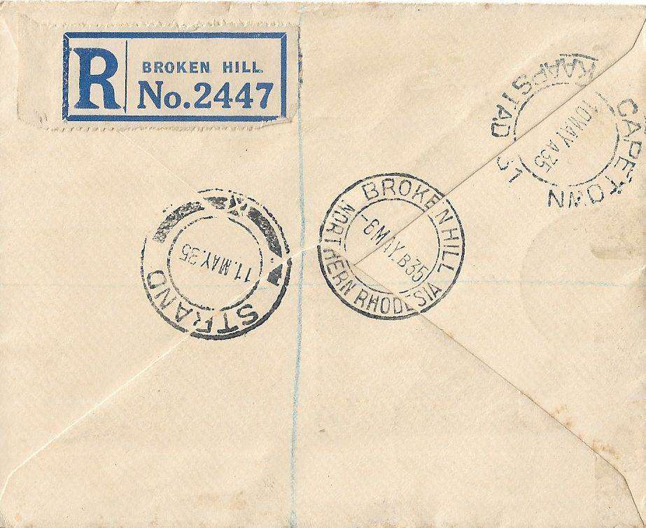 Northern Rhodesia George v first day cover catalogue value R1500 plus.
