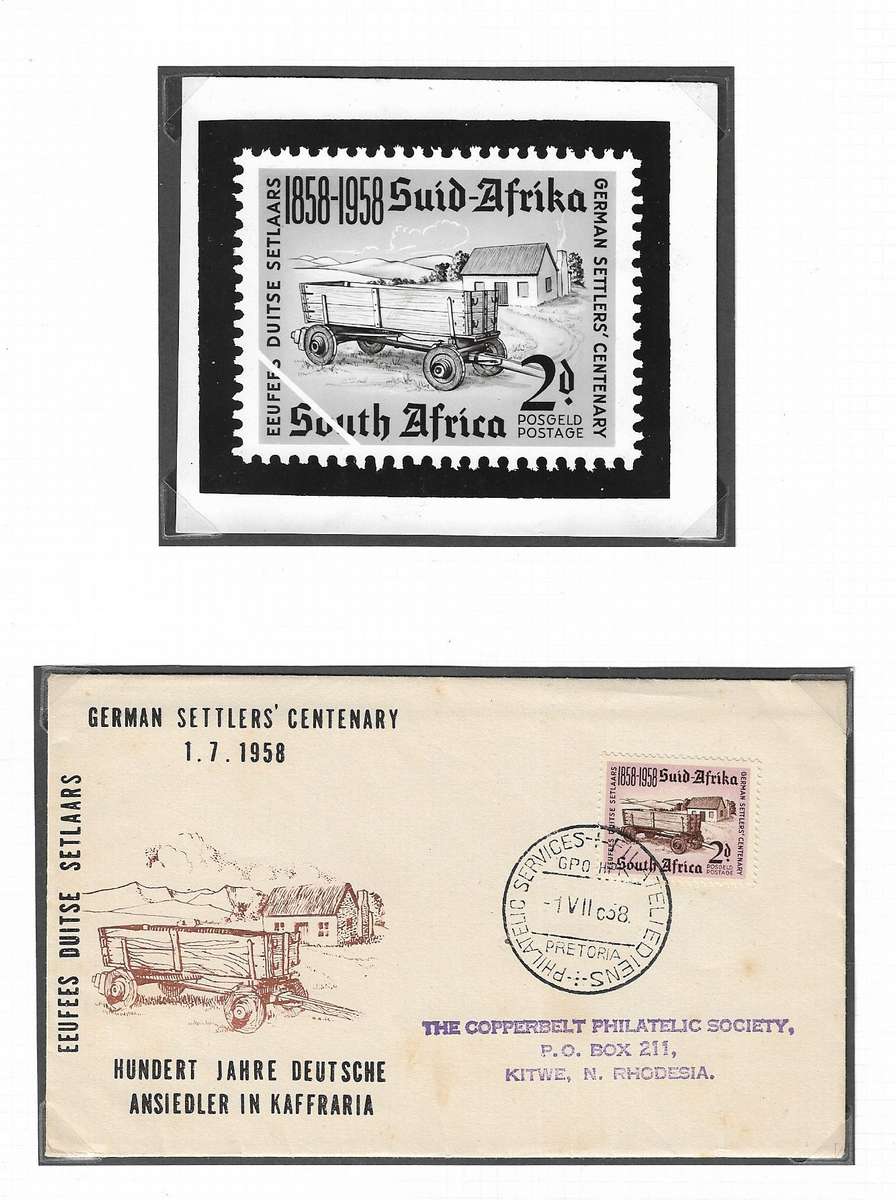 Union 1958 German Settlers covers (x2) and publicity photograph.