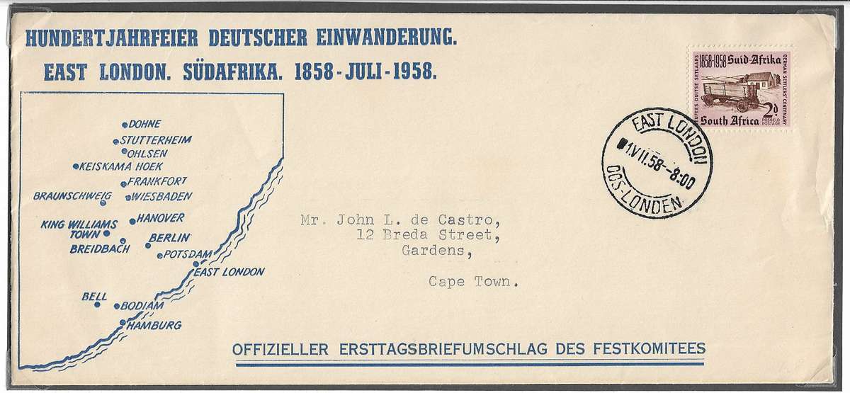 Union 1958 German Settlers covers (x2) and publicity photograph.