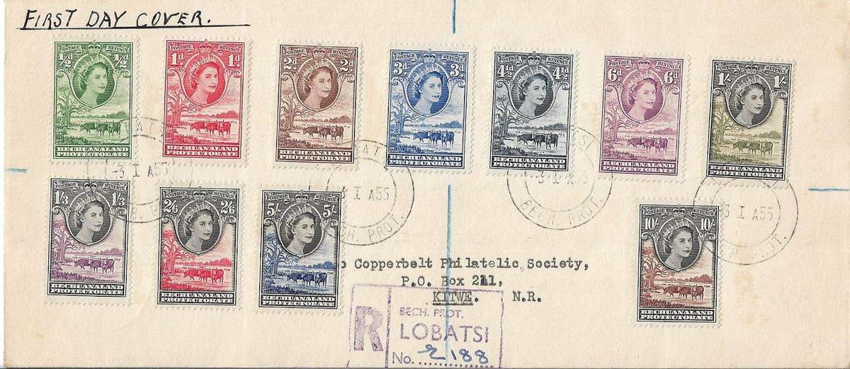 Bechuanaland cover values to 10s.