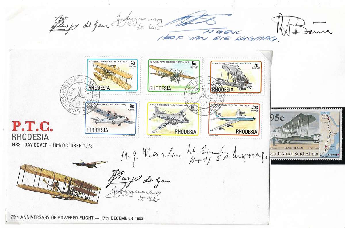 Rhodesia signed cover done by a special Security Police officer working for President Vorster.