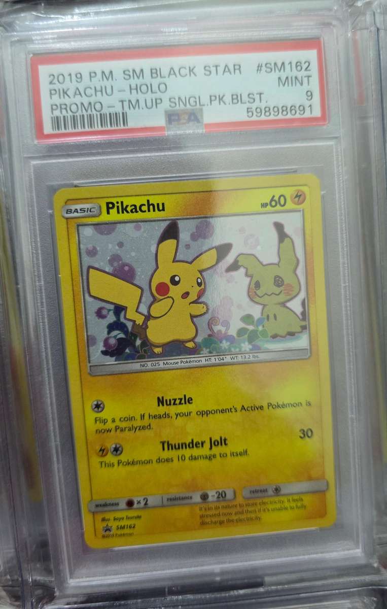Pokemon Trading Cards Graded PSA 9 Pikachu SM162