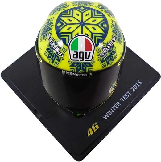 Valentino Rossi Moto GP Winter Test 15 Scale Helmet 2015 Season Mini Helmet
