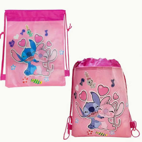Disney Stitch Drawstring Pouch - Pink