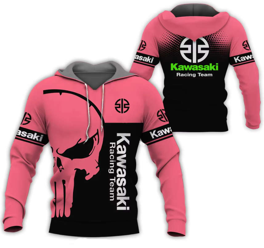 Long Sleeve Hoodie Kawasaki Motorcycle Hoodie - XL