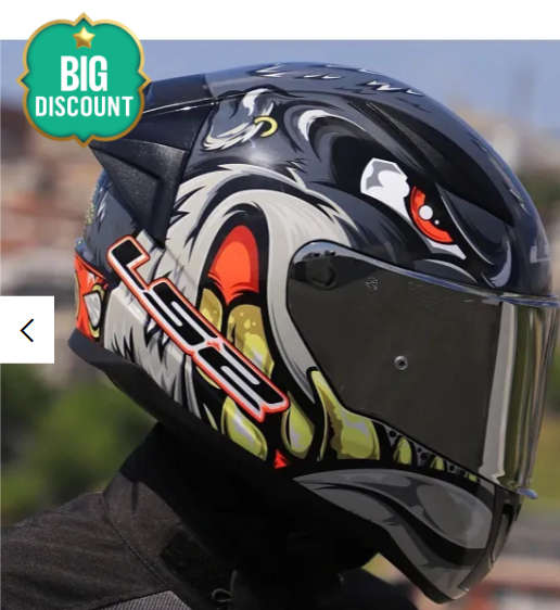 LS2 Motorcycle Helmet RACE SPOX - Medium