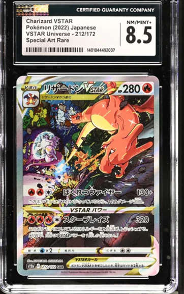 Pokemon Trading Cards Graded CGC 8.5 NM/MINT+ Japanese Pokemon 2022 Charizard VSTAR 212/172 VSTAR Un